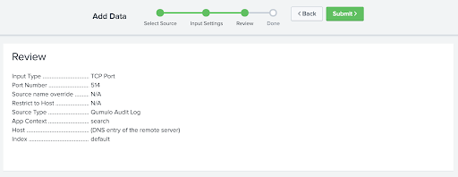 Using Splunk with Qumulo Core Audit Logging